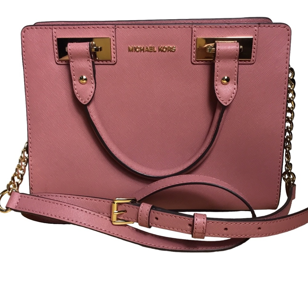 Michael Kors Quinn Medium Saffiano Leather Satchel Handbag NEW - Picture 2 of 9